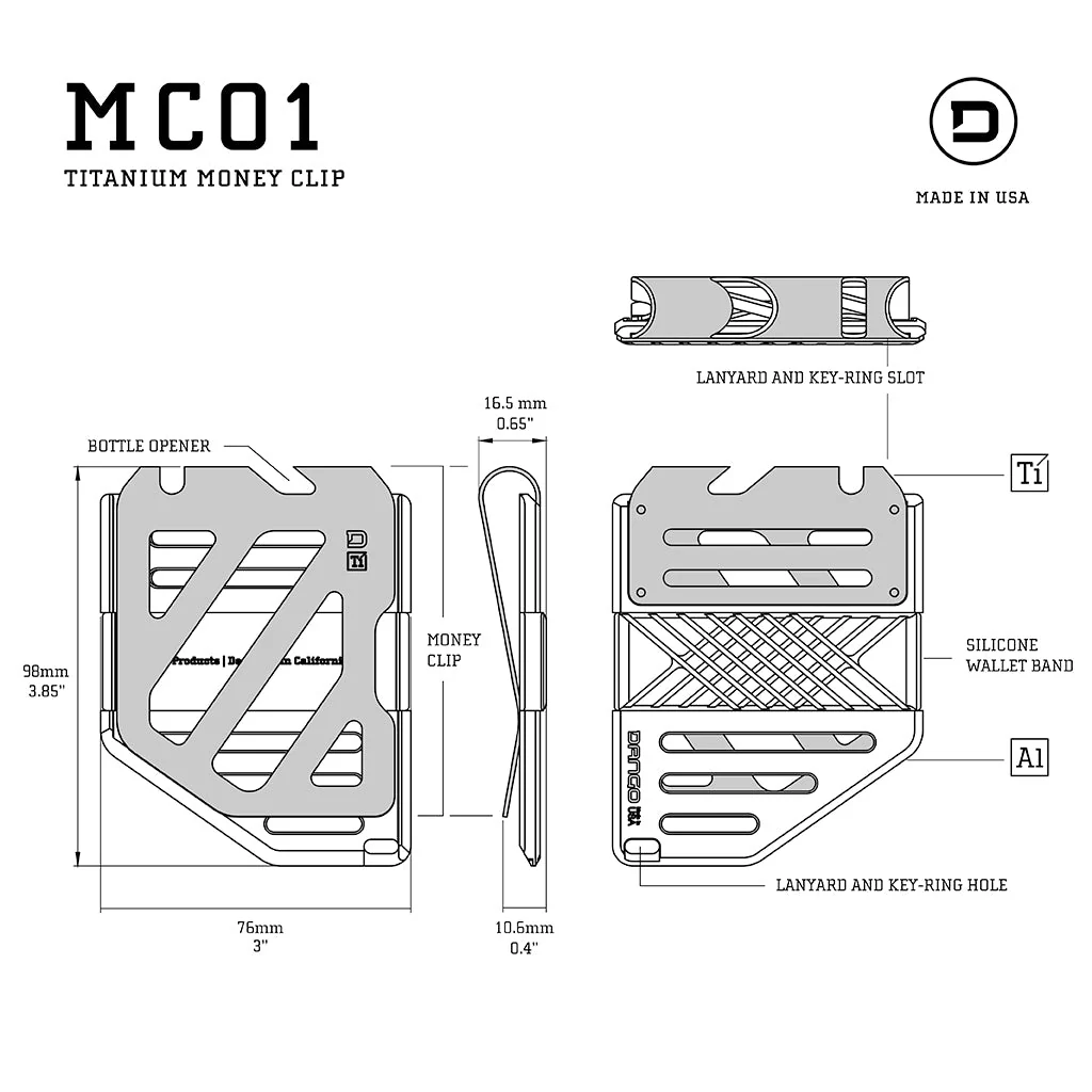 MC01 TITANIUM MONEY CLIP - Image 36